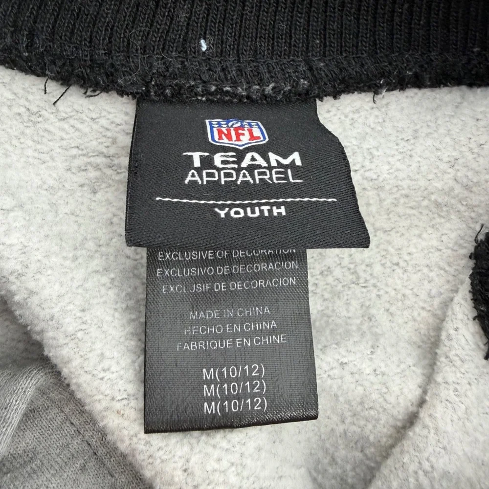 NFL Team‎ Apparel Pittsburgh Steelers Youth Varsity Jacket Grey Black Sz M 10/12